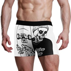  Skull & Crossbones Men's Boxer Briefs Vintage Skeleton Underwear  Short Pants Underpants S Multicolor: Clothing, Shoes & Jewelry